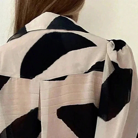 Women's Allover Print Button Front Shirt - Picture 4 of 4